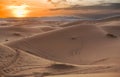 Erg Chebbi sunset Royalty Free Stock Photo