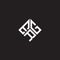 ERG letter logo design on black background. ERG creative initials letter logo concept. ERG letter design