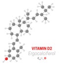 Ergocalciferol D2 Vitamin Molecule Royalty Free Stock Photo