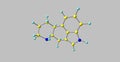 Ergoline molecular structure on grey Royalty Free Stock Photo