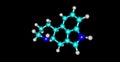 Ergoline molecular structure isolated on black Royalty Free Stock Photo