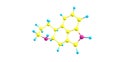 Ergoline molecular structure isolated on white Royalty Free Stock Photo