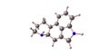 Ergoline molecular structure on white Royalty Free Stock Photo