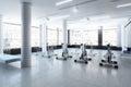 Ergometer in the fitness center concept Royalty Free Stock Photo