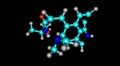 Ergometrine molecular structure isolated on black Royalty Free Stock Photo