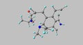 Ergometrine molecular structure isolated on grey