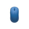 Ergonomic Blue Wireless Mouse Top View on White Desk Royalty Free Stock Photo