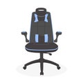 Ergonomic chair front view. Comfortable armchair for gaming.