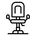 Ergonomic chair icon, outline style