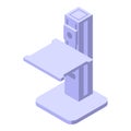 Ergonomic height table icon, isometric style