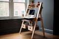 Active Home Office with Standing Desk - AI Generated