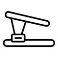 Ergonomic laptop stand icon outline vector. Work adjustable