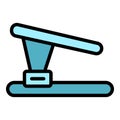 Ergonomic laptop stand icon vector flat