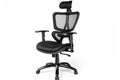 ergonomic office chair with adjustable height and tilt, plus armrests and back support