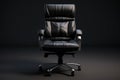 Ergonomic Office chair black workspace. Generate Ai Royalty Free Stock Photo