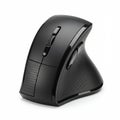 Ergonomic vertical computer mouse with a sleek black design. Features include a Royalty Free Stock Photo