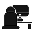 Ergonomic workplace icon simple vector. Office table Royalty Free Stock Photo