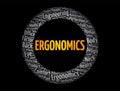 Ergonomics - application of psychological and physiological principles to the engineering and design of products, processes, and Royalty Free Stock Photo