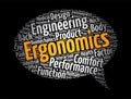 Ergonomics - application of psychological and physiological principles to the engineering and design of products, processes, and Royalty Free Stock Photo