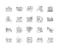 Ergonomics line icons, linear signs, vector set, outline concept illustration