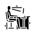 ergonomics principles mechanical engineer glyph icon vector illustration