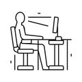 ergonomics principles mechanical engineer line icon vector illustration