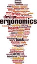 Ergonomics word cloud Royalty Free Stock Photo