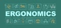 Ergonomics word concepts banner