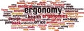 Ergonomy word cloud Royalty Free Stock Photo