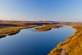 The Ergun River at sunset Royalty Free Stock Photo