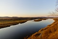 The Ergun River at sunset Royalty Free Stock Photo