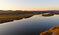 The Ergun River at sunset Royalty Free Stock Photo