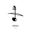 erhu icon in trendy design style. erhu icon isolated on white background. erhu vector icon simple and modern flat symbol for web