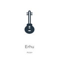Erhu icon vector. Trendy flat erhu icon from asian collection isolated on white background. Vector illustration can be used for