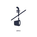 erhu icon on white background. Simple element illustration from asian concept