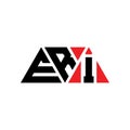 ERI triangle letter logo design with triangle shape. ERI triangle logo design monogram. ERI triangle vector logo template with red Royalty Free Stock Photo