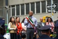 Eric Adams speaking during the annual Persian day Parade along Fifth Avenue in New York City, USA Royalty Free Stock Photo