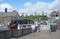 Eric Lacey leaves Grosmont station