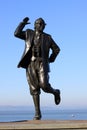 Eric Morecambe statue on Morecambe promenade. Royalty Free Stock Photo