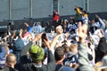 25, Eric Rowe. New England Patriots 53th Super Bowl Championship Parade in Boston Royalty Free Stock Photo