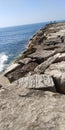 Ericeira Surf Village Beach sea jetty Stone