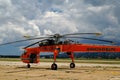 Erickson Air-Crane S64E firefighting helicopter - Greece Royalty Free Stock Photo