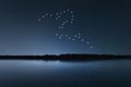 Eridanus star constellation, Night sky, Cluster of stars, Deep space, Celestial River constellation Royalty Free Stock Photo