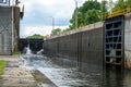 Erie Canal lock 18 in Herkimer, New York Royalty Free Stock Photo