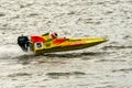 Erik-Rennes Pihlak in powerboats racing at European championship Royalty Free Stock Photo