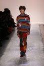 Erik van Gils walks the runway at the Jeremy Scott show Royalty Free Stock Photo