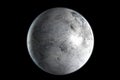 Eris dwarf planet in the outer space. 3D Rendering