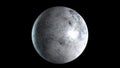 Eris dwarf planet in the outer space. 3D Rendering