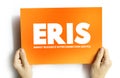 ERIS - Energy Resource Interconnection Service acronym on card, abbreviation concept background