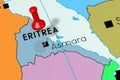 Eritrea, Asmara - capital city, pinned on political map